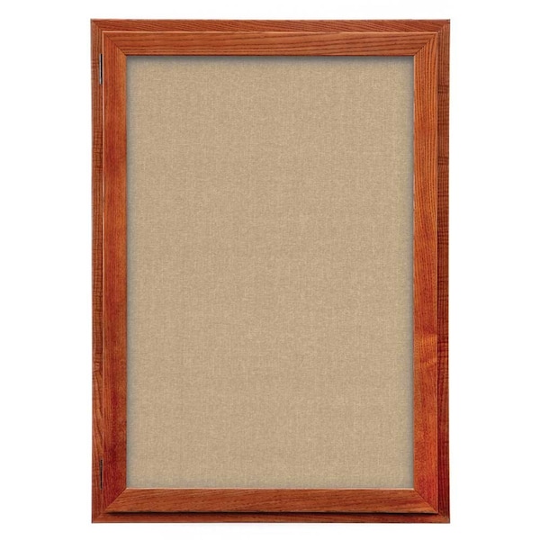 Outdoor Enclosed Combo Board, 72"x36", Black Frame/White Porc & Amethyst